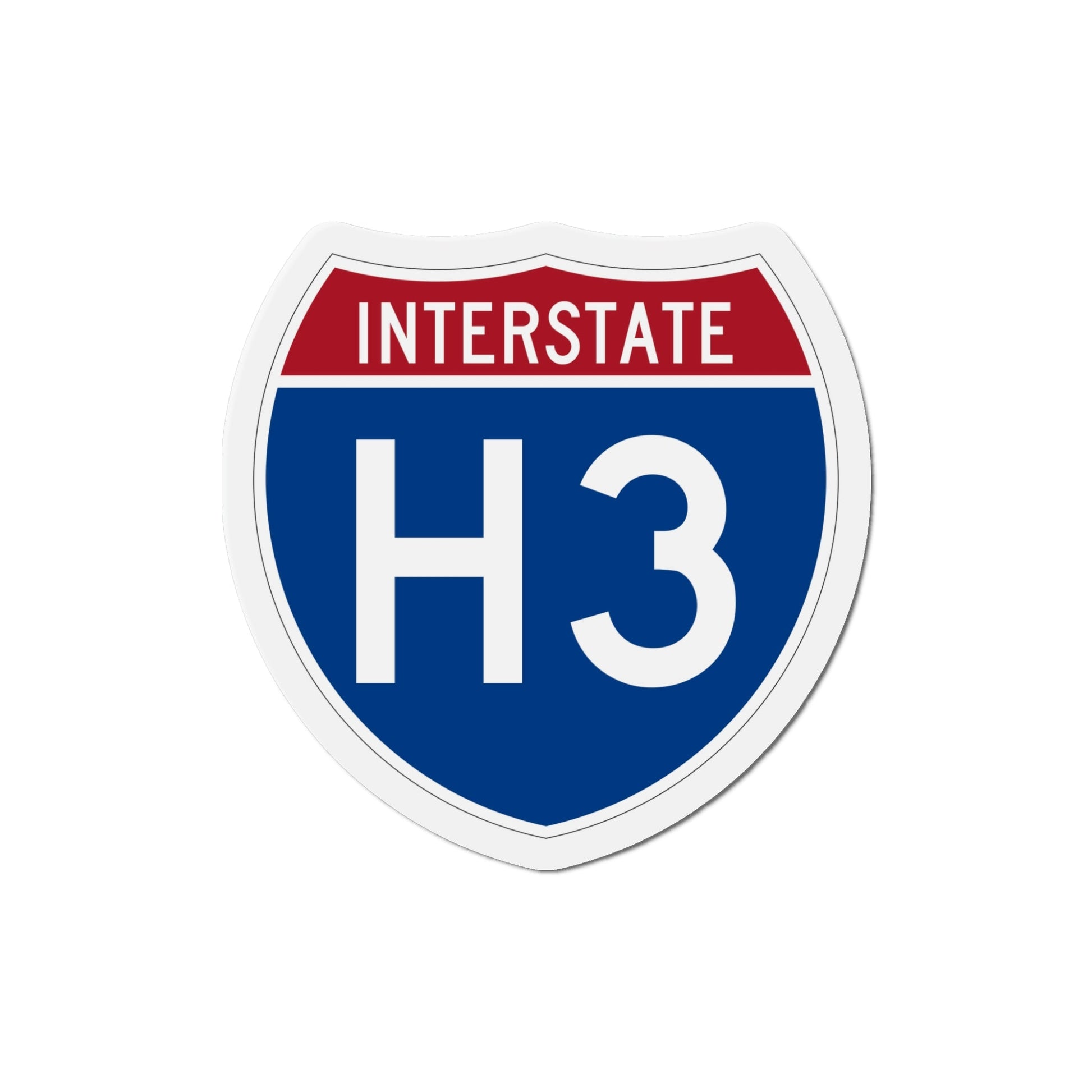 Interstate H3 (U.S. Highways) Die-Cut Magnet-5 Inch-The Sticker Space