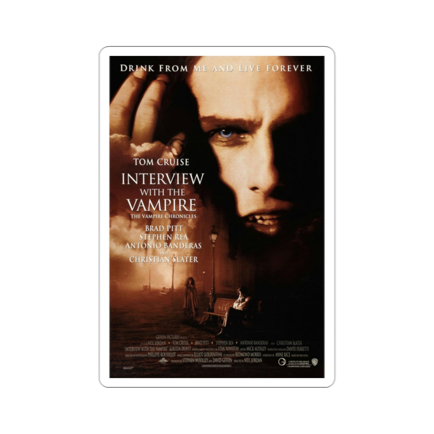 Interview with the Vampire 1994 Movie Poster STICKER Vinyl Die-Cut Decal-2 Inch-The Sticker Space