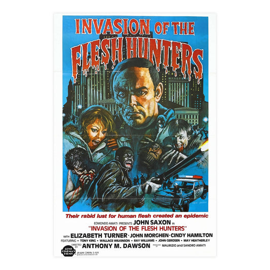 INVASION OF THE FLESH HUNTERS 1980 - Paper Movie Poster-24″ x 36″ (Vertical)-The Sticker Space