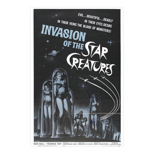 INVASION OF THE STAR CREATURES 1962 - Paper Movie Poster-24″ x 36″ (Vertical)-The Sticker Space