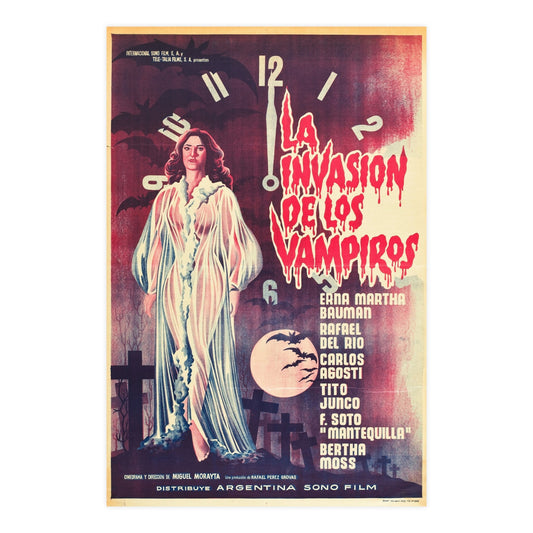 INVASION OF THE VAMPIRES 1963 - Paper Movie Poster-24″ x 36″ (Vertical)-The Sticker Space