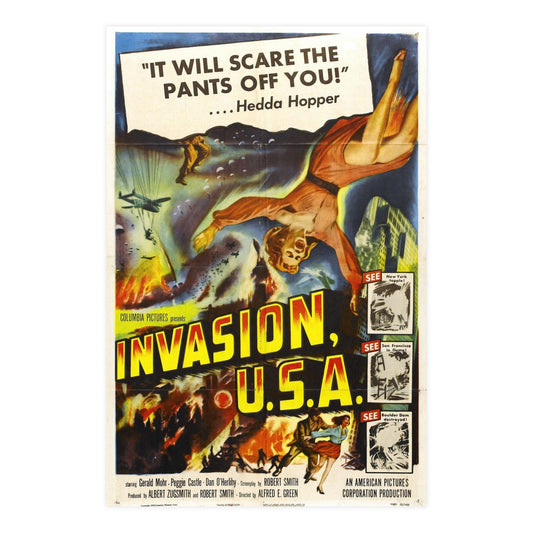 INVASION U.S.A 1952 - Paper Movie Poster-24″ x 36″ (Vertical)-The Sticker Space