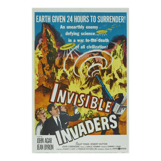INVISIBLE INVADERS 1959 - Paper Movie Poster-24″ x 36″ (Vertical)-The Sticker Space