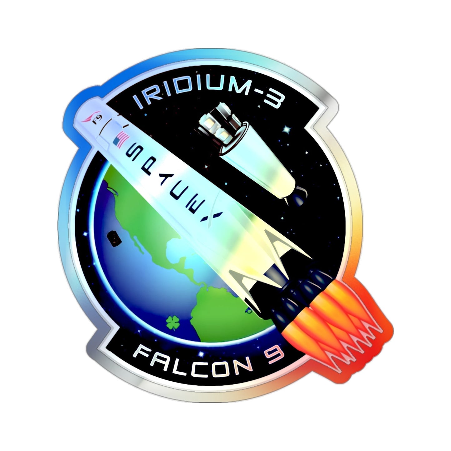 Iridium-3 (SpaceX) Holographic STICKER Die-Cut Vinyl Decal-2 Inch-The Sticker Space