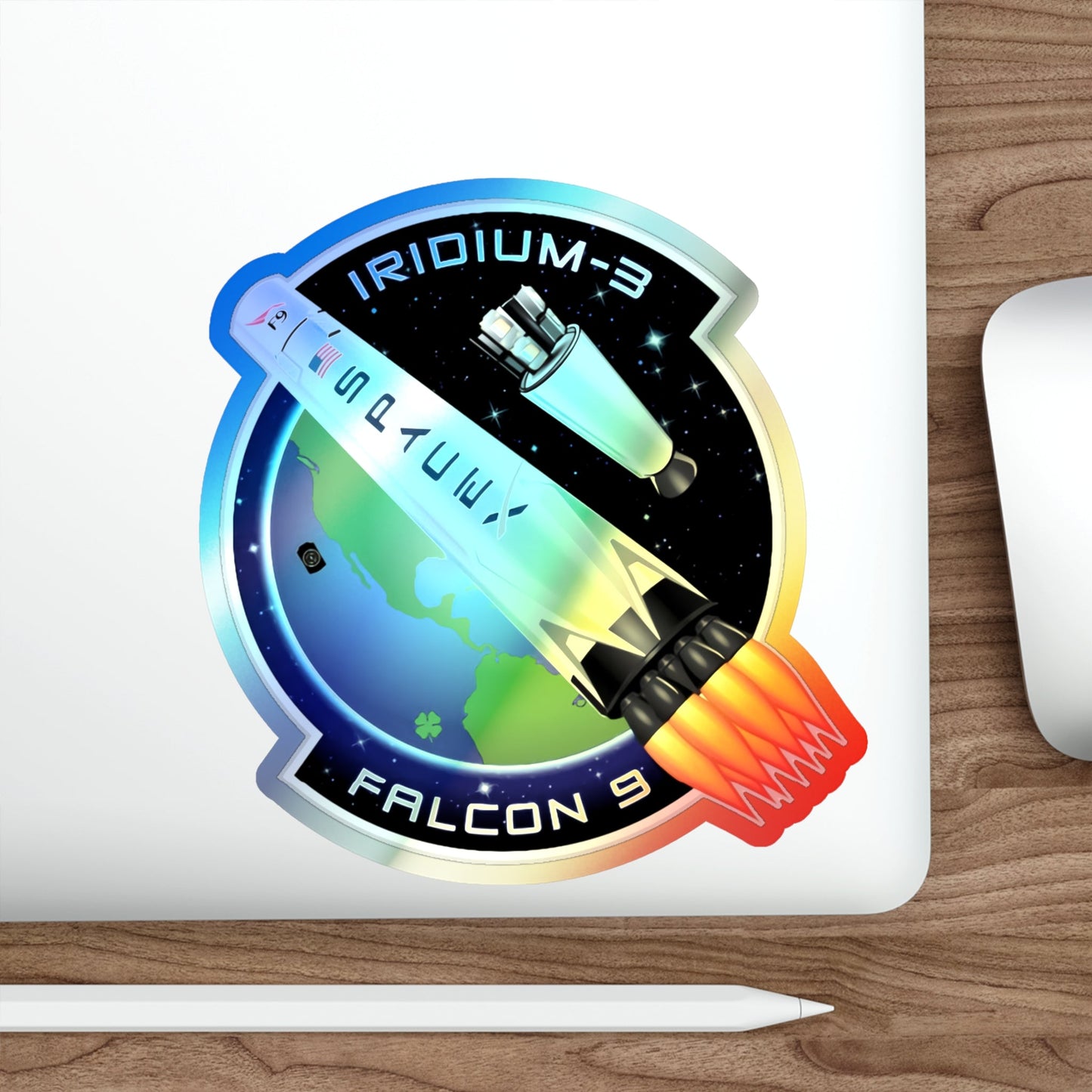 Iridium-3 (SpaceX) Holographic STICKER Die-Cut Vinyl Decal-The Sticker Space