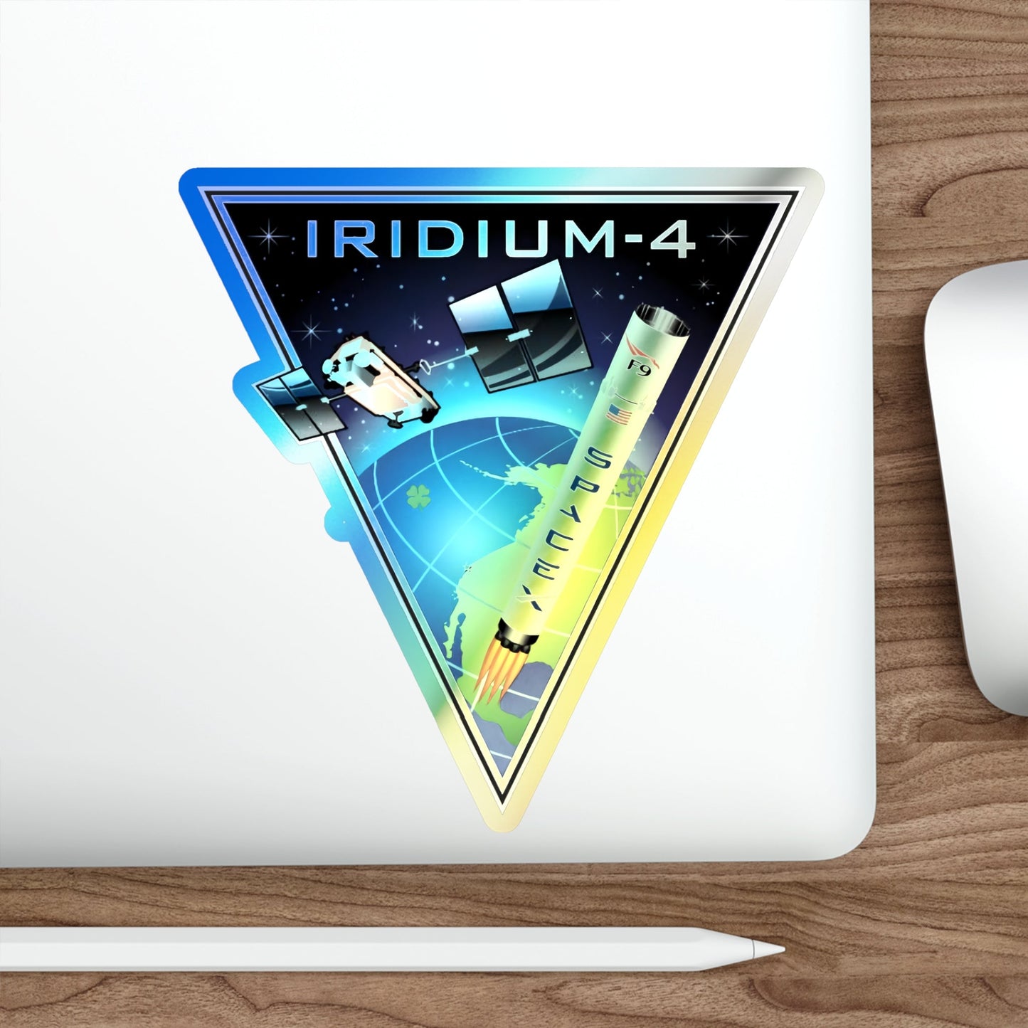 Iridium-4 (SpaceX) Holographic STICKER Die-Cut Vinyl Decal-The Sticker Space