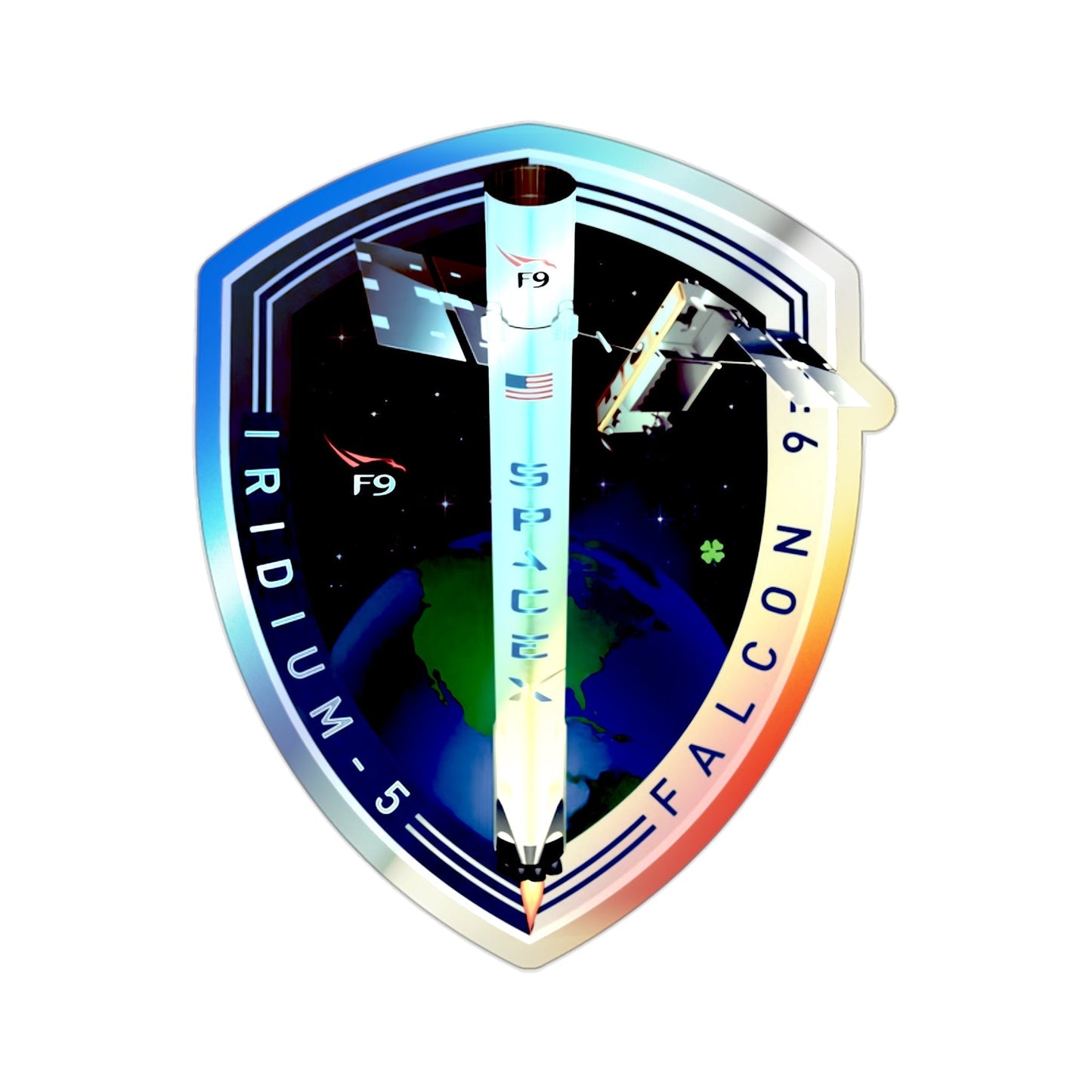 Iridium-5 (SpaceX) Holographic STICKER Die-Cut Vinyl Decal-2 Inch-The Sticker Space