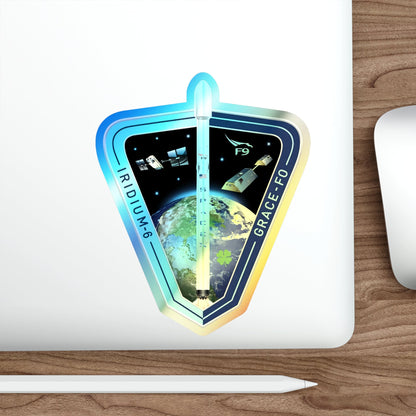 Iridium-6 GRACE-FO (SpaceX) Holographic STICKER Die-Cut Vinyl Decal-The Sticker Space