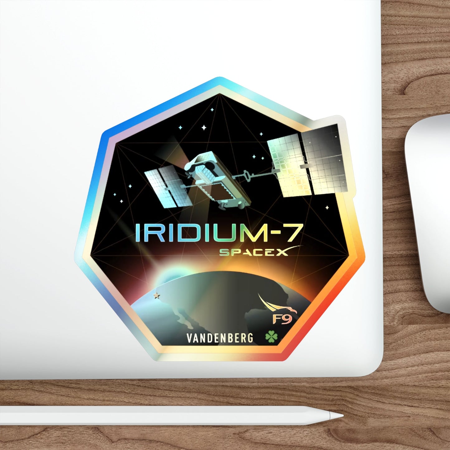 Iridium-7 (SpaceX) Holographic STICKER Die-Cut Vinyl Decal-The Sticker Space