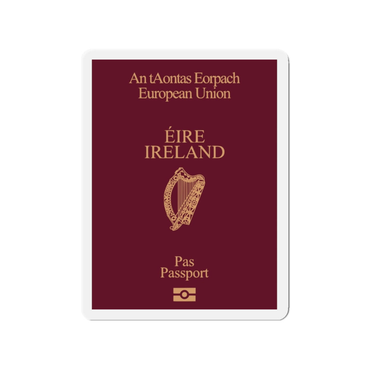Irish Passport - Die-Cut Magnet-2" x 2"-The Sticker Space