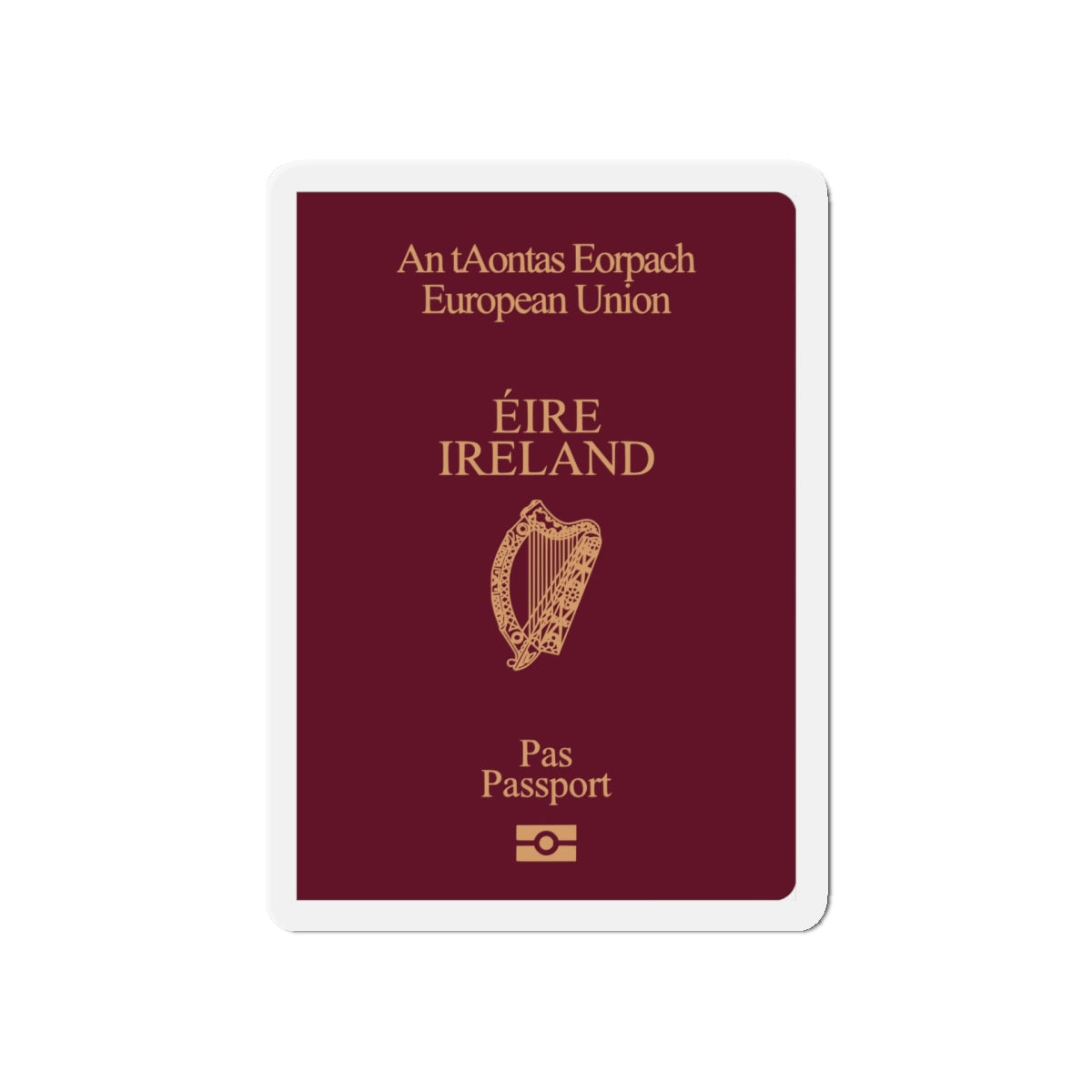 Irish Passport - Die-Cut Magnet-5" x 5"-The Sticker Space