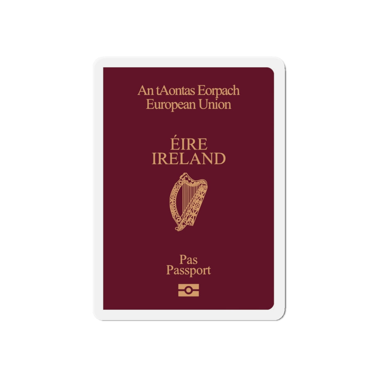 Irish Passport - Die-Cut Magnet-6 × 6"-The Sticker Space