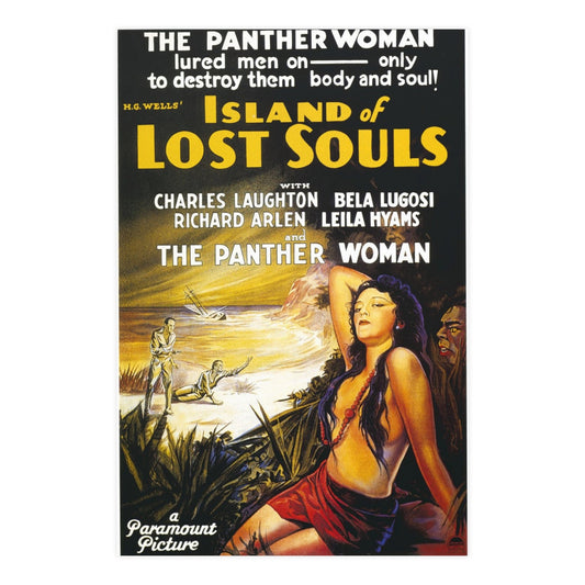 ISLAND OF LOST SOULS 1932 - Paper Movie Poster-24″ x 36″ (Vertical)-The Sticker Space