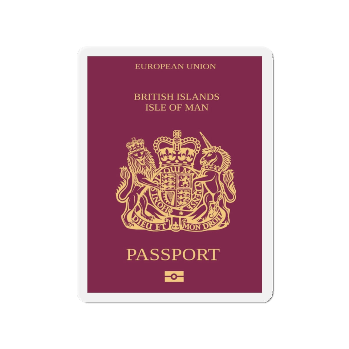 Isle Of Man Passport - Die-Cut Magnet-2" x 2"-The Sticker Space
