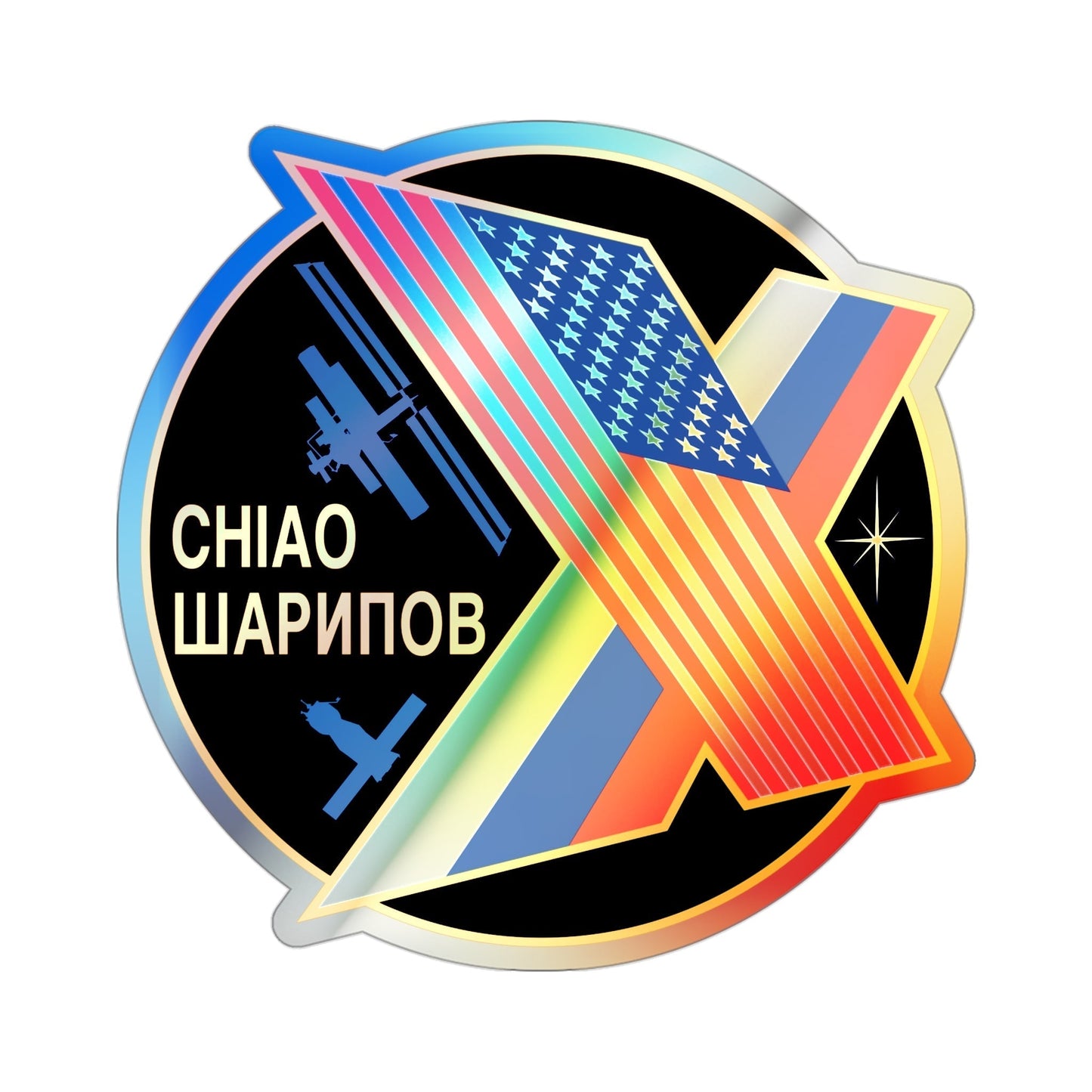 ISS Expedition 10 (NASA) Holographic STICKER Die-Cut Vinyl Decal-3 Inch-The Sticker Space
