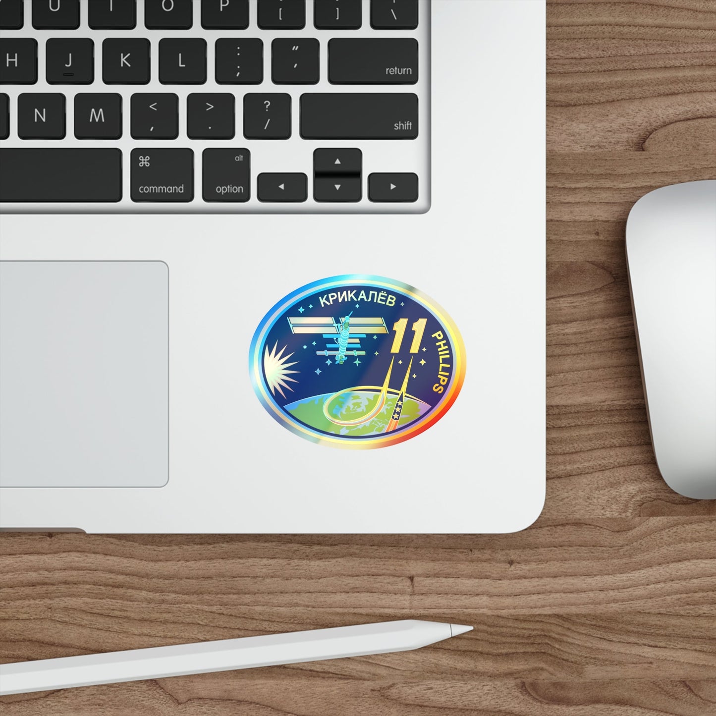 ISS Expedition 11 (NASA) Holographic STICKER Die-Cut Vinyl Decal-The Sticker Space