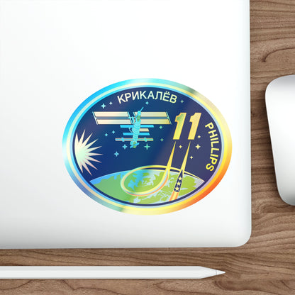 ISS Expedition 11 (NASA) Holographic STICKER Die-Cut Vinyl Decal-The Sticker Space