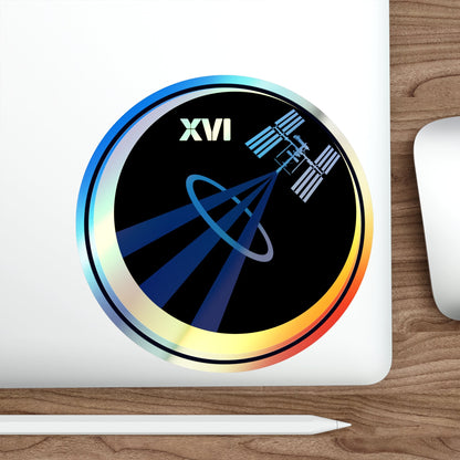 ISS Expedition 16 (NASA) Holographic STICKER Die-Cut Vinyl Decal-The Sticker Space