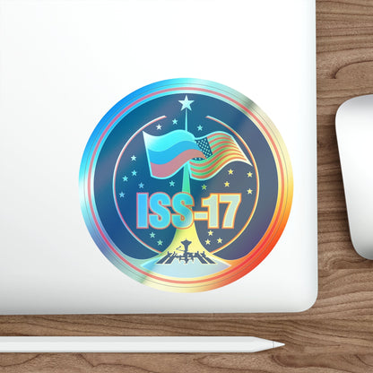 ISS Expedition 17 (NASA) Holographic STICKER Die-Cut Vinyl Decal-The Sticker Space