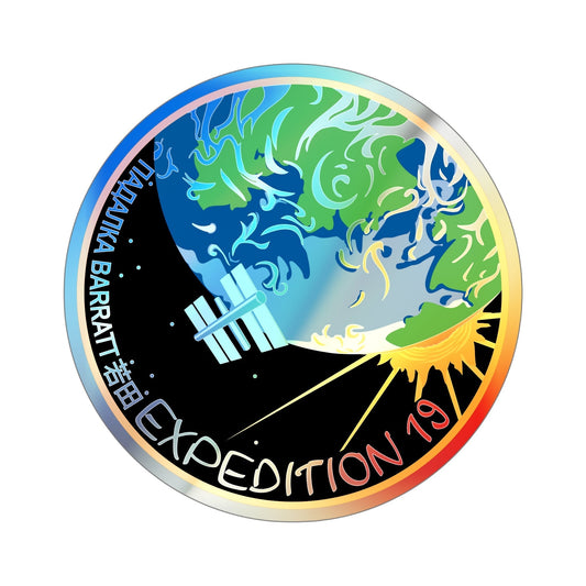 ISS Expedition 19 (NASA) Holographic STICKER Die-Cut Vinyl Decal-6 Inch-The Sticker Space