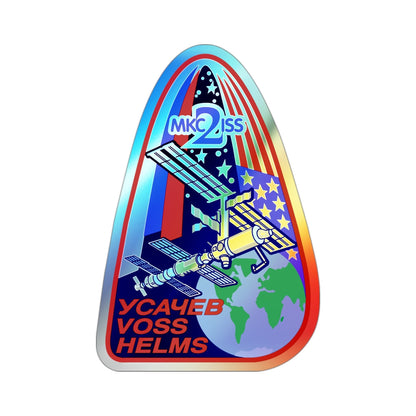 ISS Expedition 2 (NASA) Holographic STICKER Die-Cut Vinyl Decal-3 Inch-The Sticker Space