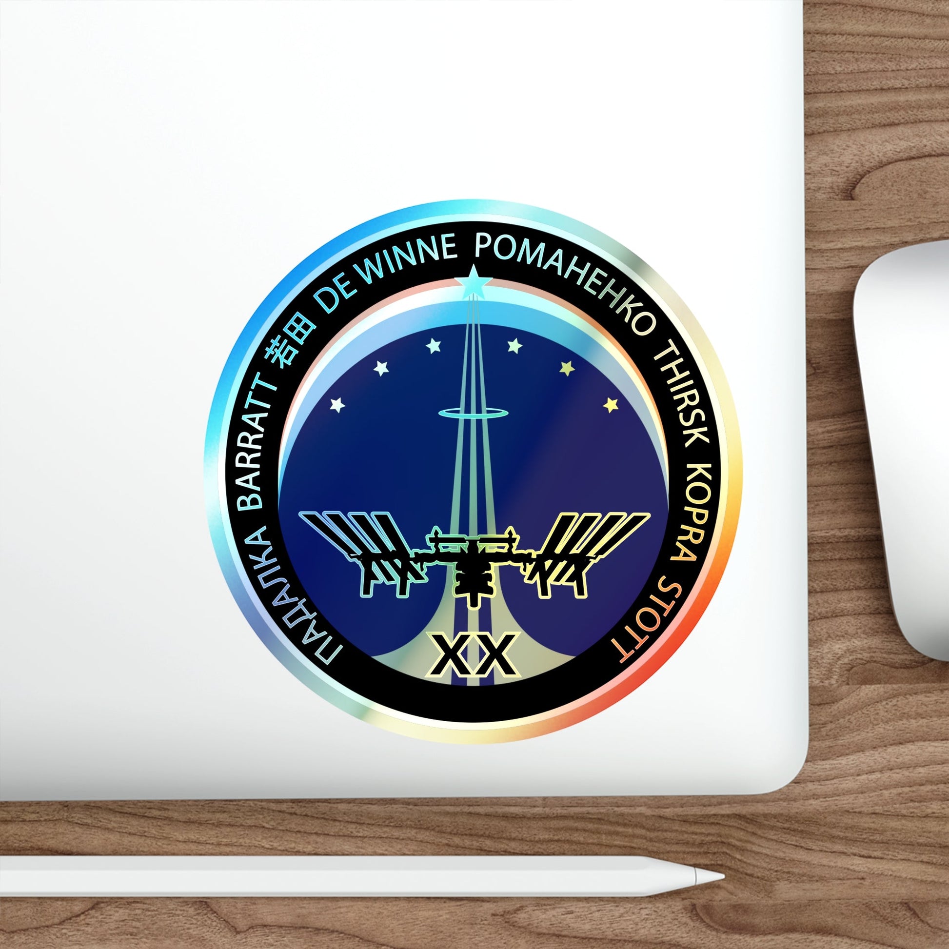 ISS Expedition 20 (NASA) Holographic STICKER Die-Cut Vinyl Decal-The Sticker Space