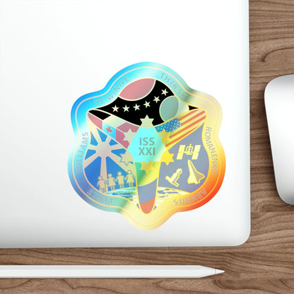ISS Expedition 21 (NASA) Holographic STICKER Die-Cut Vinyl Decal-The Sticker Space
