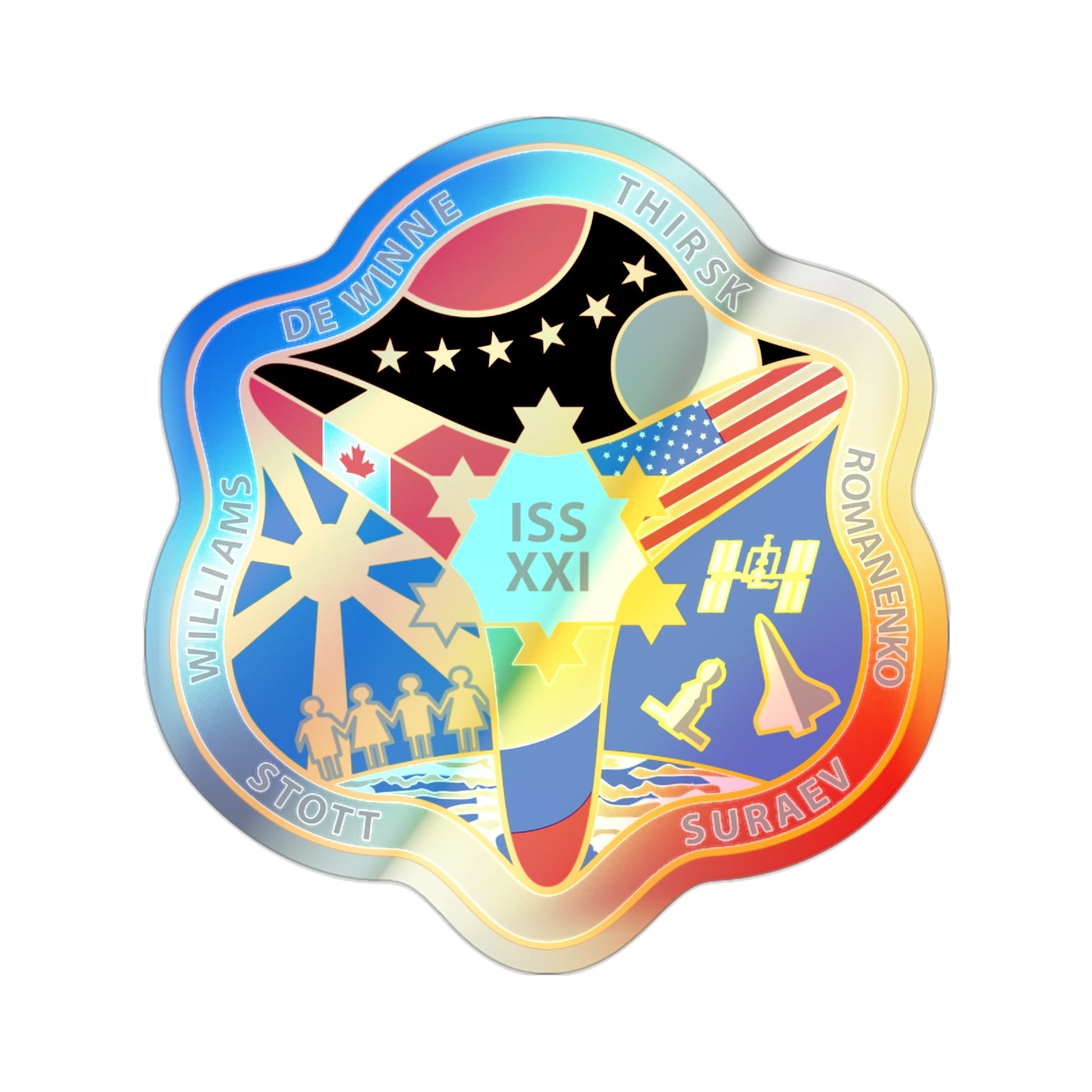 ISS Expedition 21 (NASA) Holographic STICKER Die-Cut Vinyl Decal-2 Inch-The Sticker Space