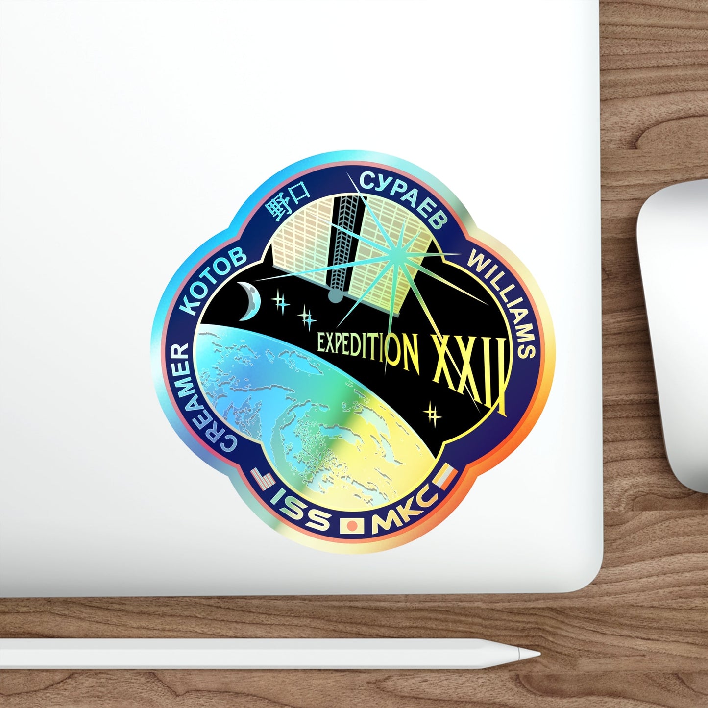 ISS Expedition 22 (NASA) Holographic STICKER Die-Cut Vinyl Decal-The Sticker Space