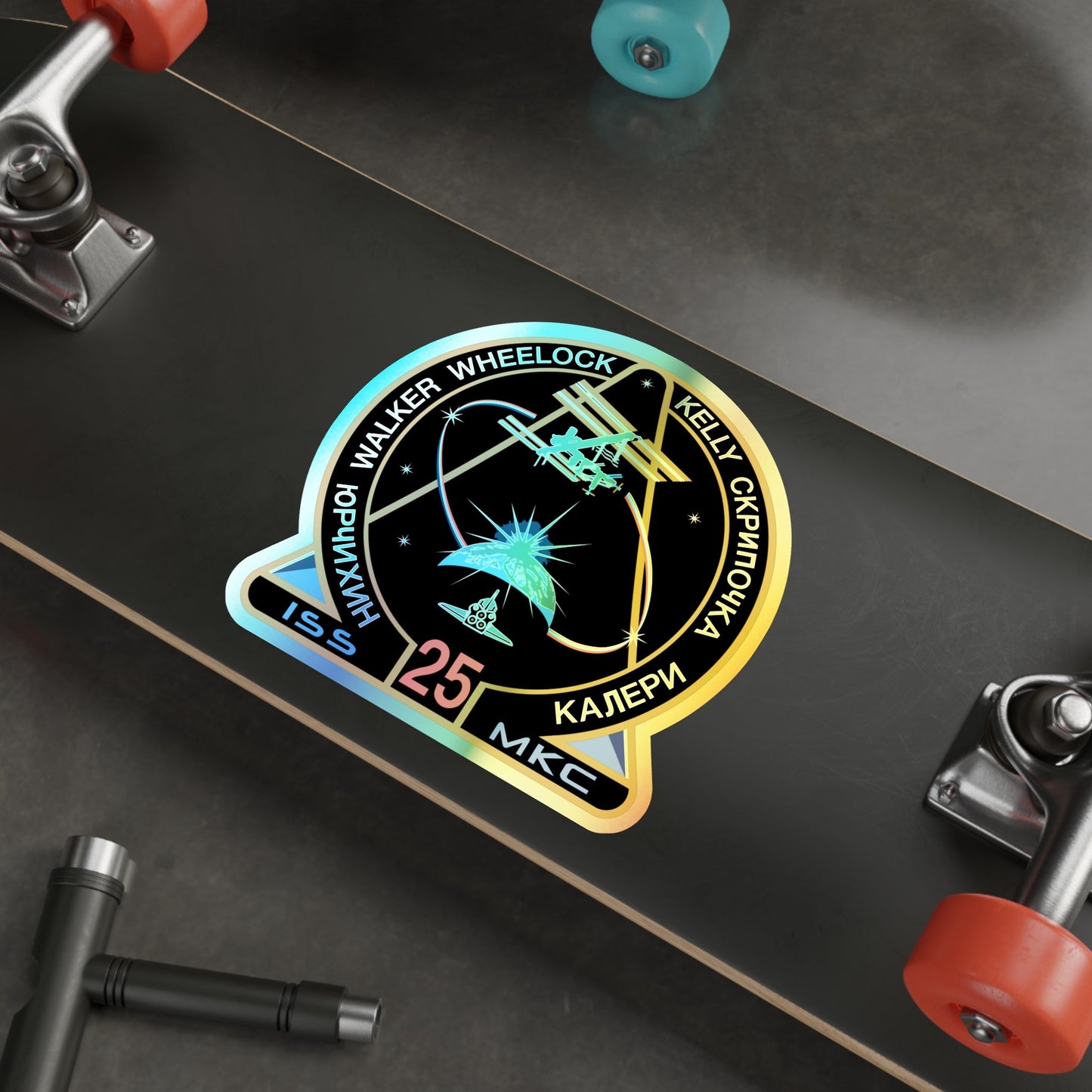 ISS Expedition 25 (NASA) Holographic STICKER Die-Cut Vinyl Decal-The Sticker Space