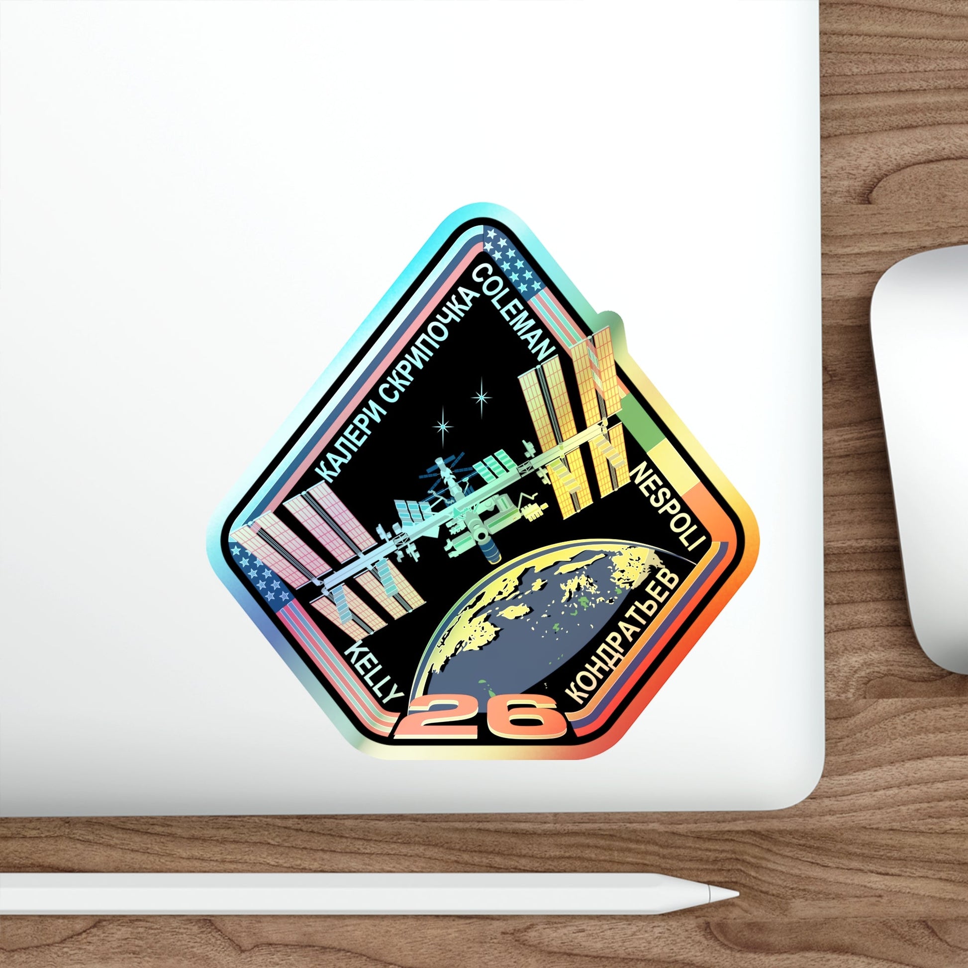 ISS Expedition 26 (NASA) Holographic STICKER Die-Cut Vinyl Decal-The Sticker Space