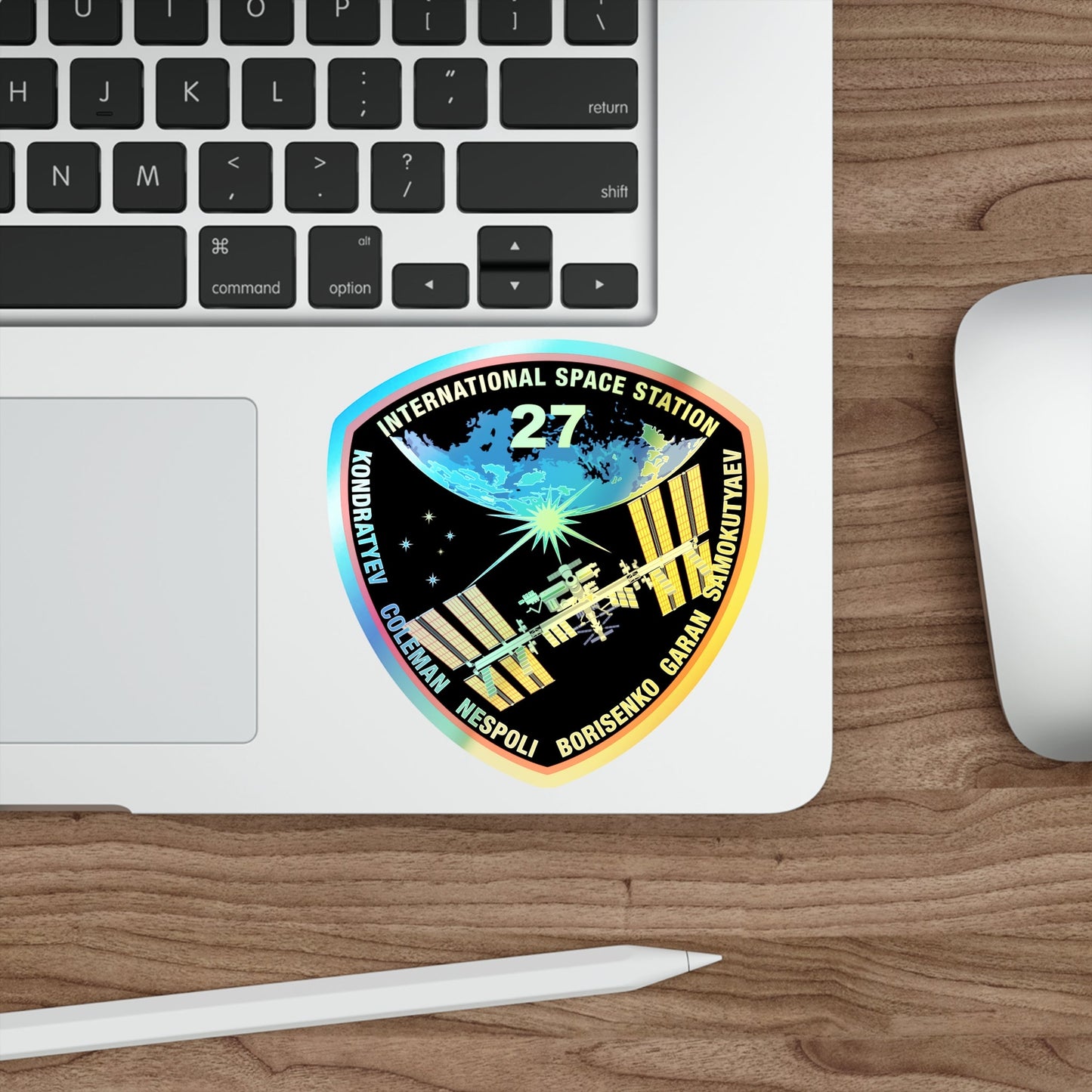 ISS Expedition 27 (NASA) Holographic STICKER Die-Cut Vinyl Decal-The Sticker Space