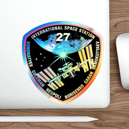 ISS Expedition 27 (NASA) Holographic STICKER Die-Cut Vinyl Decal-The Sticker Space
