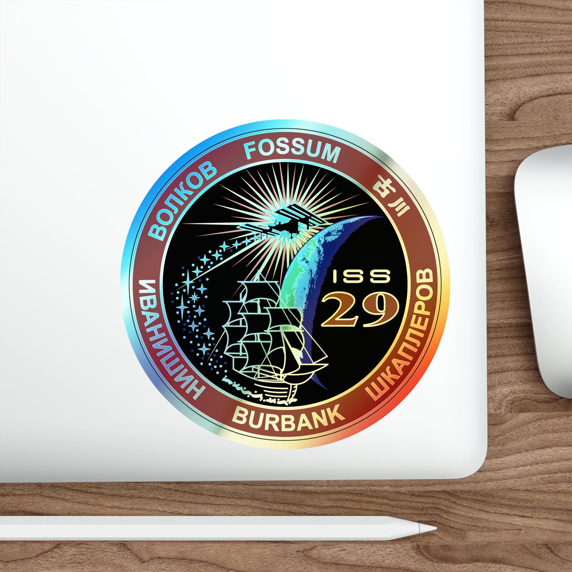 ISS Expedition 29 (NASA) Holographic STICKER Die-Cut Vinyl Decal-The Sticker Space
