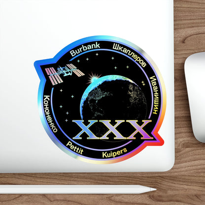 ISS Expedition 30 (NASA) Holographic STICKER Die-Cut Vinyl Decal-The Sticker Space