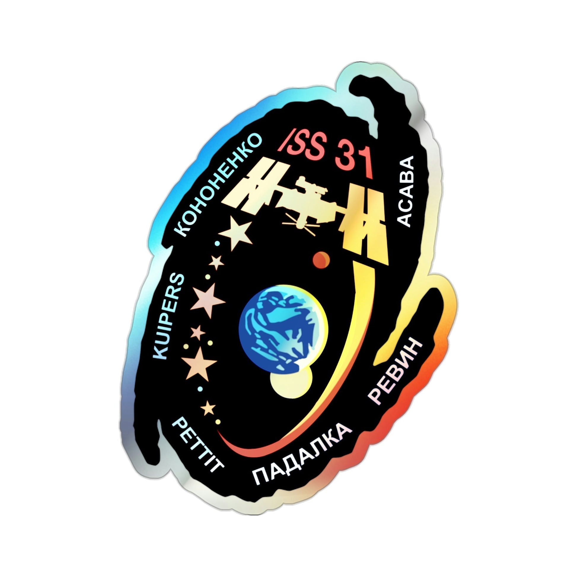 ISS Expedition 31 (NASA) Holographic STICKER Die-Cut Vinyl Decal-2 Inch-The Sticker Space