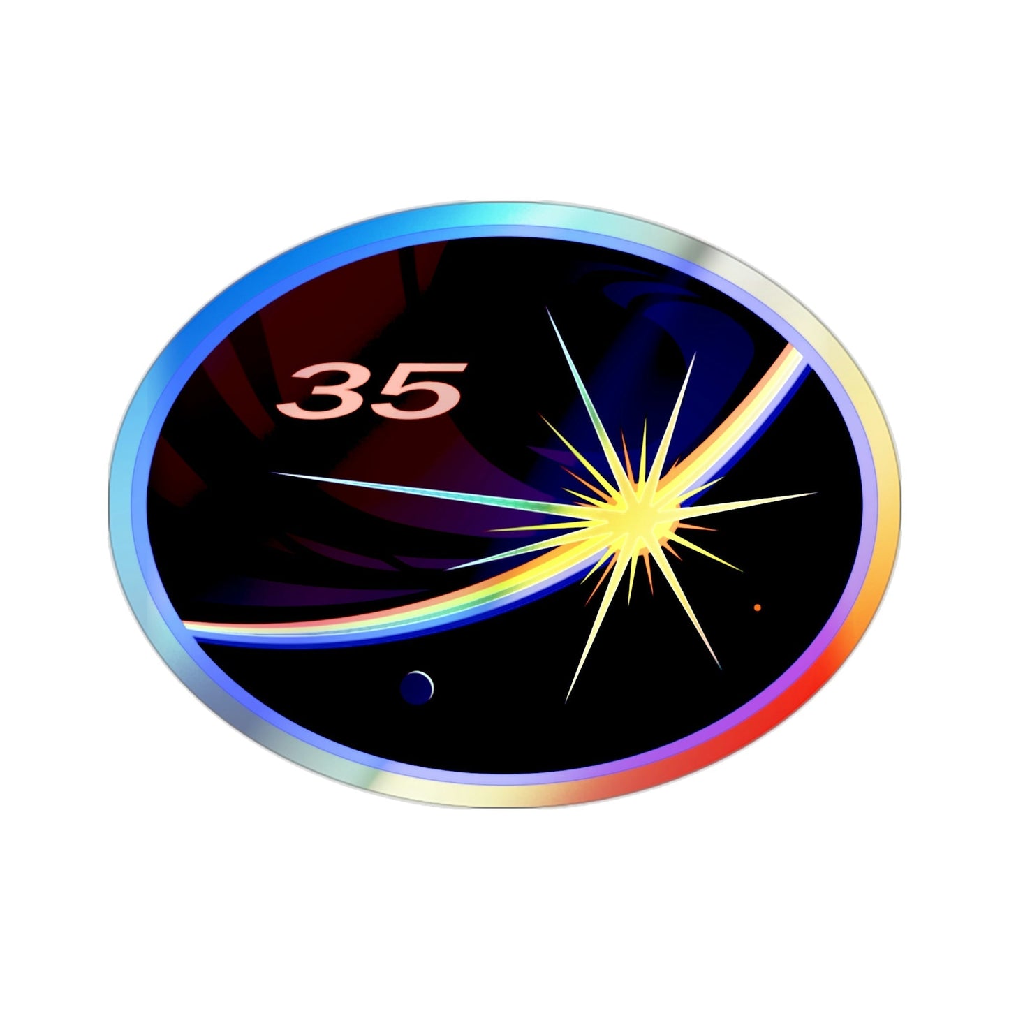 ISS Expedition 35 (NASA) Holographic STICKER Die-Cut Vinyl Decal-2 Inch-The Sticker Space