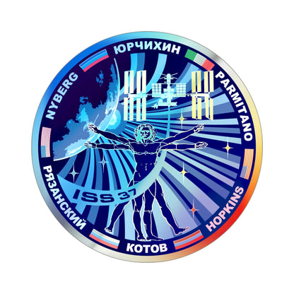 ISS Expedition 37 (NASA) Holographic STICKER Die-Cut Vinyl Decal-3 Inch-The Sticker Space
