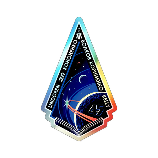 ISS Expedition 45 (NASA) Holographic STICKER Die-Cut Vinyl Decal-6 Inch-The Sticker Space