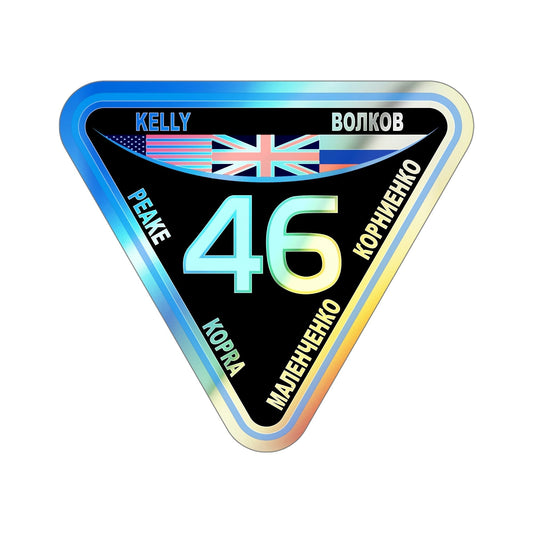 ISS Expedition 46 (NASA) Holographic STICKER Die-Cut Vinyl Decal-6 Inch-The Sticker Space