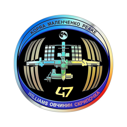 ISS Expedition 47 (NASA) Holographic STICKER Die-Cut Vinyl Decal-6 Inch-The Sticker Space