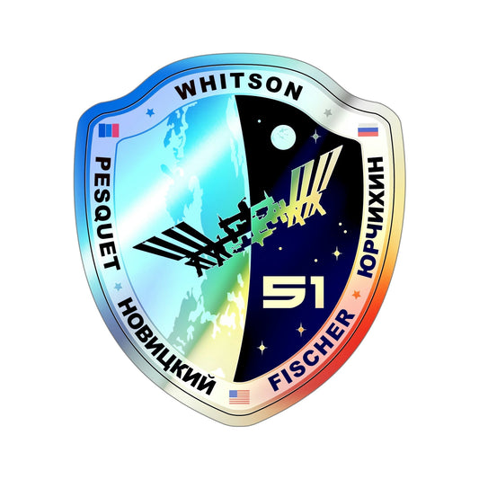 ISS Expedition 51 (NASA) Holographic STICKER Die-Cut Vinyl Decal-6 Inch-The Sticker Space
