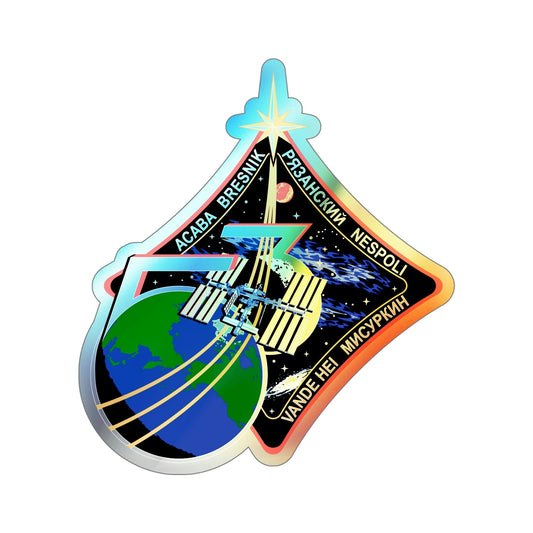ISS Expedition 53 (NASA) Holographic STICKER Die-Cut Vinyl Decal-6 Inch-The Sticker Space