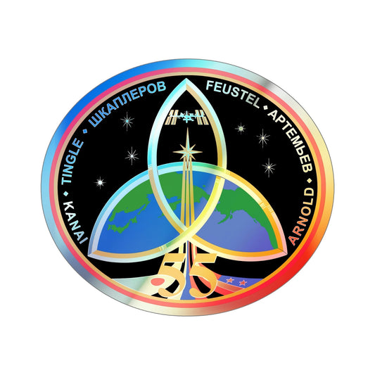 ISS Expedition 55 (NASA) Holographic STICKER Die-Cut Vinyl Decal-6 Inch-The Sticker Space