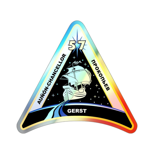 ISS Expedition 57 (NASA) Holographic STICKER Die-Cut Vinyl Decal-6 Inch-The Sticker Space