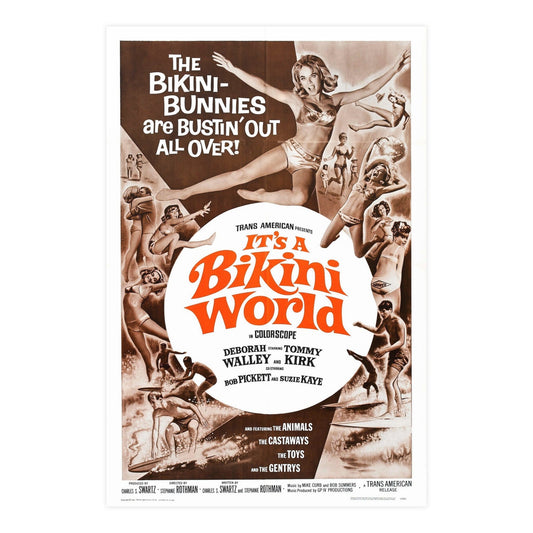 IT'S A BIKINI WORLD 1967 - Paper Movie Poster-24″ x 36″ (Vertical)-The Sticker Space