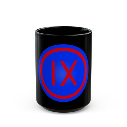 IX Corps (U.S. Army) Black Coffee Mug-15oz-The Sticker Space