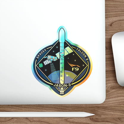 Jason-3 (SpaceX) Holographic STICKER Die-Cut Vinyl Decal-The Sticker Space