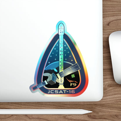 JCSAT-16 (SpaceX) Holographic STICKER Die-Cut Vinyl Decal-The Sticker Space