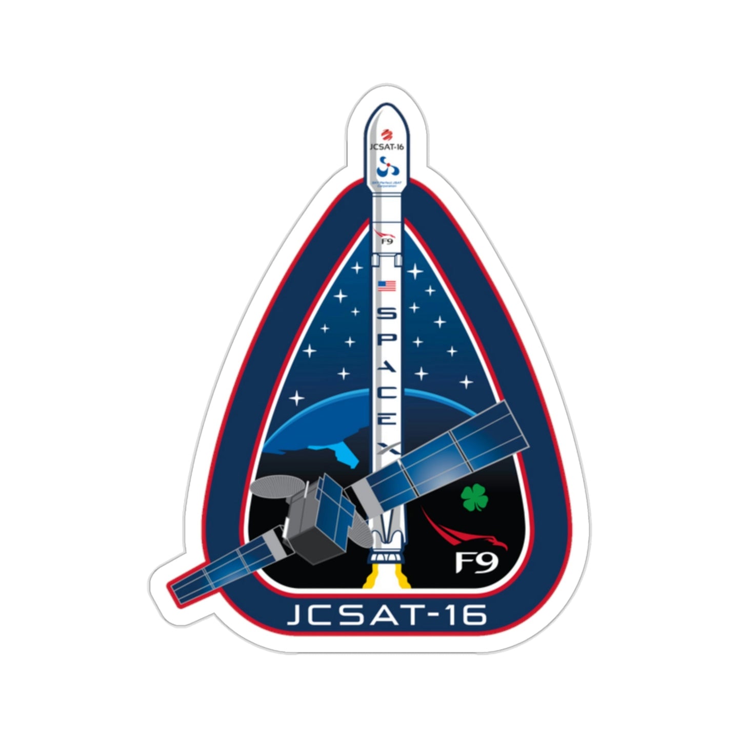 JCSAT-16 (SpaceX) STICKER Vinyl Die-Cut Decal-2 Inch-The Sticker Space